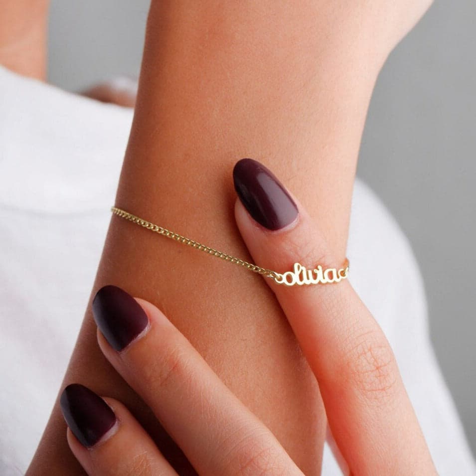 Personalised Gold Name Bracelet
